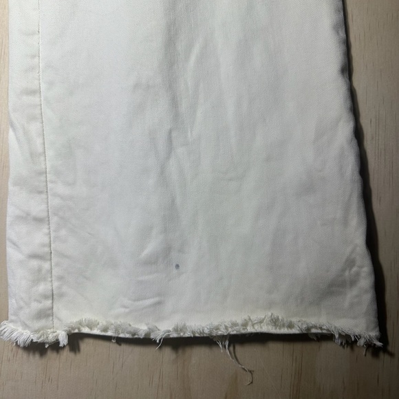 Marine Layer Full Length Raw Edge Bridget Flare Pant in Cream Size 4 - Picture 6 of 12